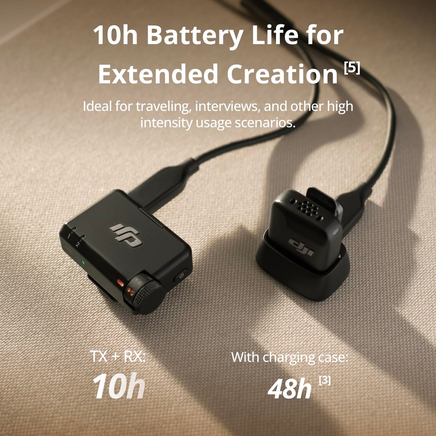 DJI Mic Mini (2 TX + 1 RX), Detail-Rich Audio, Wireless Lavalier Microphone for Camera/Android, 2-Person Vlog, Team Production