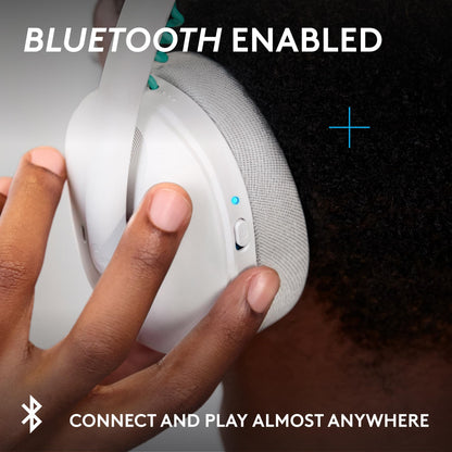 Logitech G325 Lightspeed Wireless Bluetooth Gaming Headset, All-Day Comfort, Built-in Mic with Noise Reduction, 24-Bit Audio, 24+ Hr Battery Life, for PC, PlayStation, Switch, Mobile – White