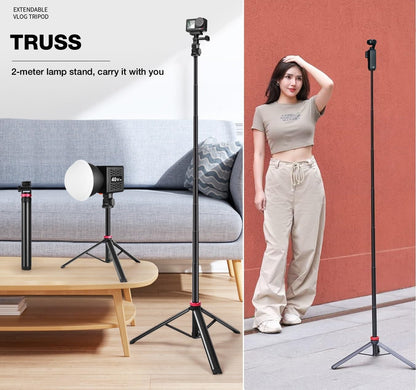 80'' Osmo-Mobile Floor Tripod-Stand Holder for DJI Osmo Mobile 8 SE 7P 7 6 5 4 / Osmo-Pocket 4 3 2 1 / Osmo Action 6 5 pro 4 3 2 1