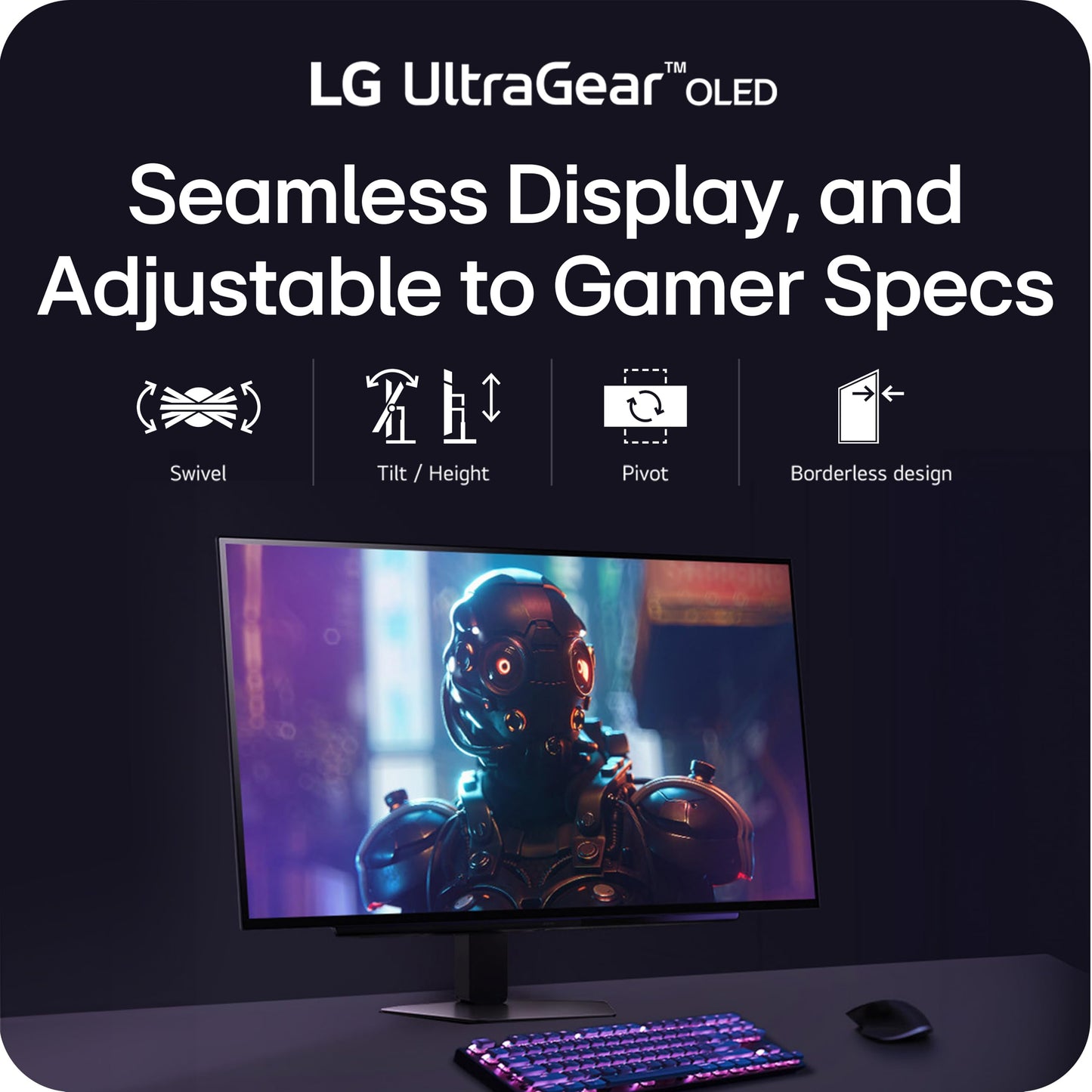 LG Monitor Gaming OLED Ultragear de 27 Pulgadas (Negro)