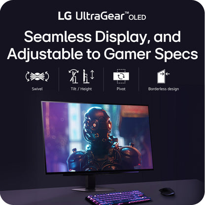 LG Monitor Gaming OLED Ultragear de 27 Pulgadas (Negro)