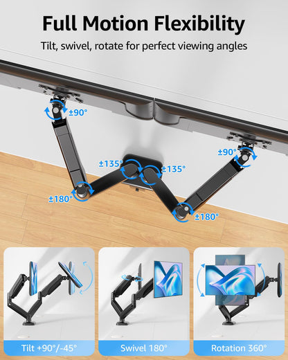 MOUNTUP Soporte para Monitor Dual (Altura Ajustable)