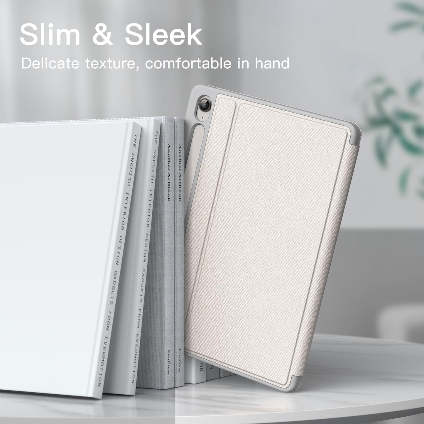 JETech Funda Protectora Folio Stand para Galaxy Tab S10 FE Plus (Silver)