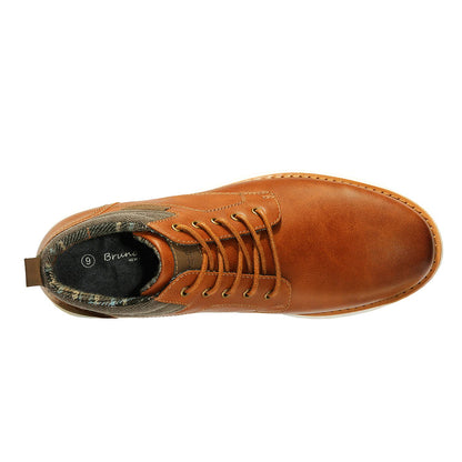 Bruno Marc Men's Mid Top Chukka Sneaker Lace Up Dress Boot, Tan, GRAND-HIGH