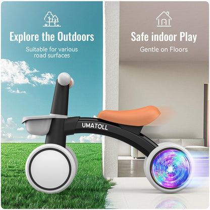 Umatoll Bicicleta de Equilibrio Iluminada para Bebés (12-24 Meses)