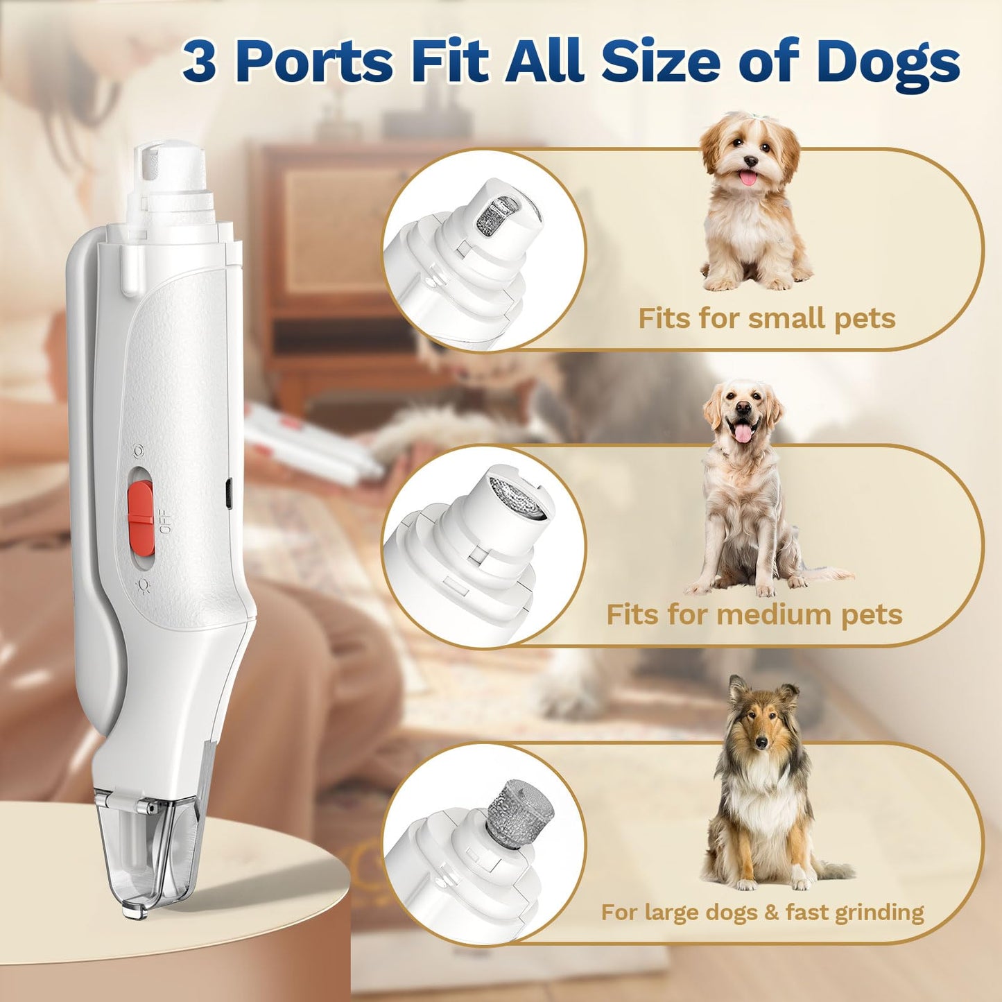 Cortauñas 2 en 1 para Perros y Gatos con Luz LED