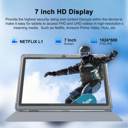Tablet with Case 7 inch Tablet Android 14, 8GB RAM (5GB Expandable) 32GB ROM 7" Tabletas Supports 1TB MicroSD, Long Battery Dual Camera Tableta 5G WiFi-6 Android tablets with Tablets Protective Cover