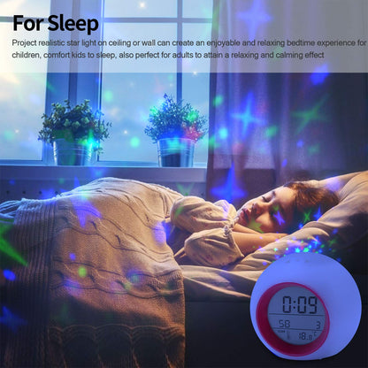 Tarklanda Reloj Despertador para Niños (Proyector de Luna y Estrellas)