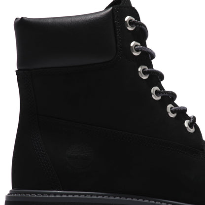 Timberland Women's Stone Street 6 Inch Lace Up Waterproof Boot, Jet Black-NEW 2024