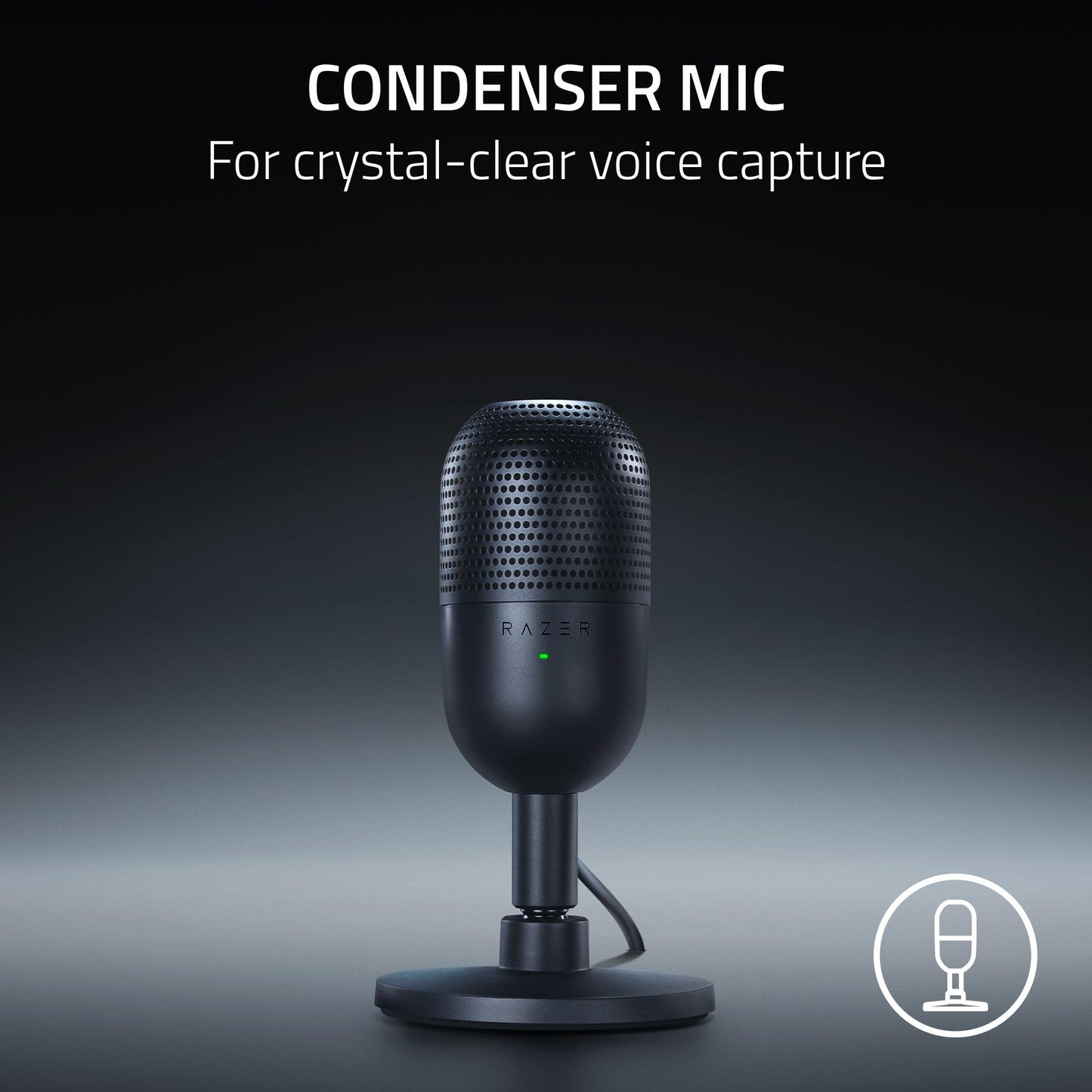 Razer Micrófono USB Seiren V3 Mini (Negro)