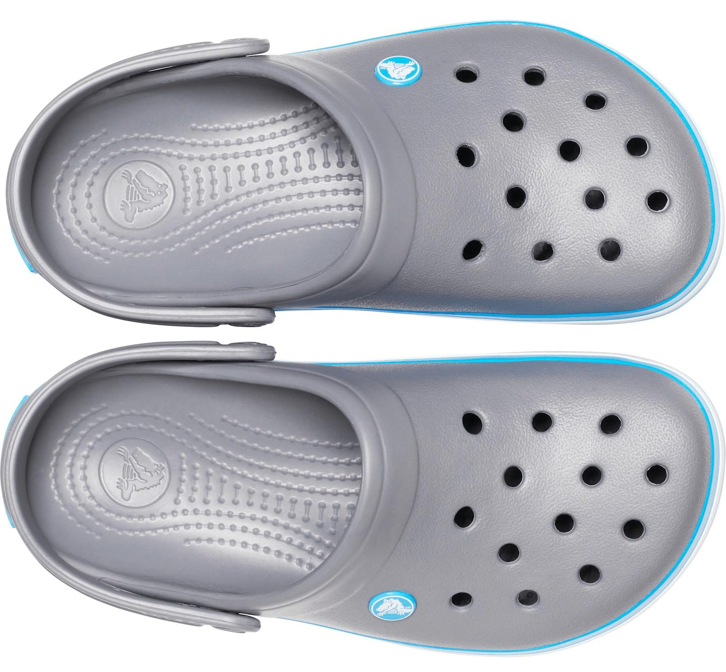 Crocs Zueco Unisex Crocband (Carbón/Océano / Talla 8 Mujer/6 Hombre)