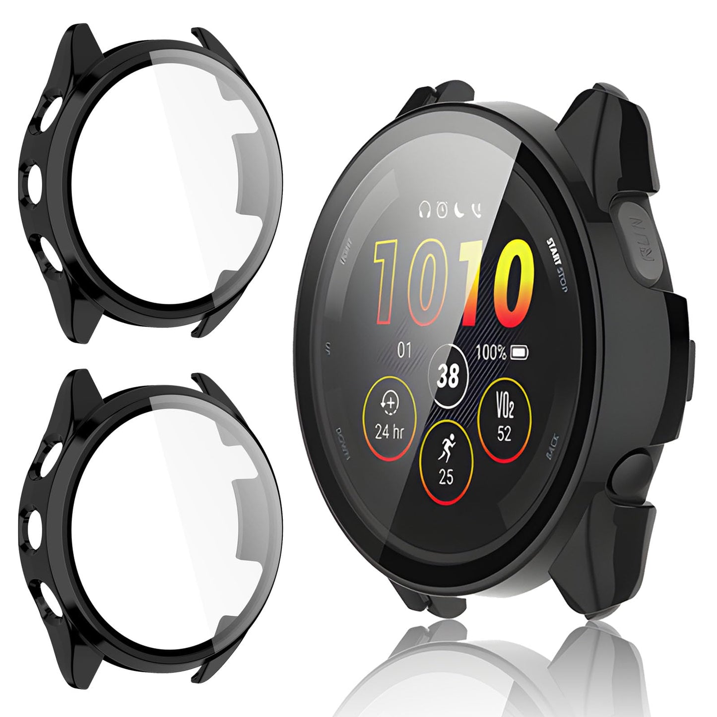 Kimiyaki Protector de Pantalla y Funda para Garmin Forerunner 165 (Paquete de 2)