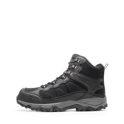 NORTIV 8 Waterproof Steel Toe Boots for Men Slip Resistant Safety Industrial Boots Paladin-Steel, Black, JS19004M-STEEL