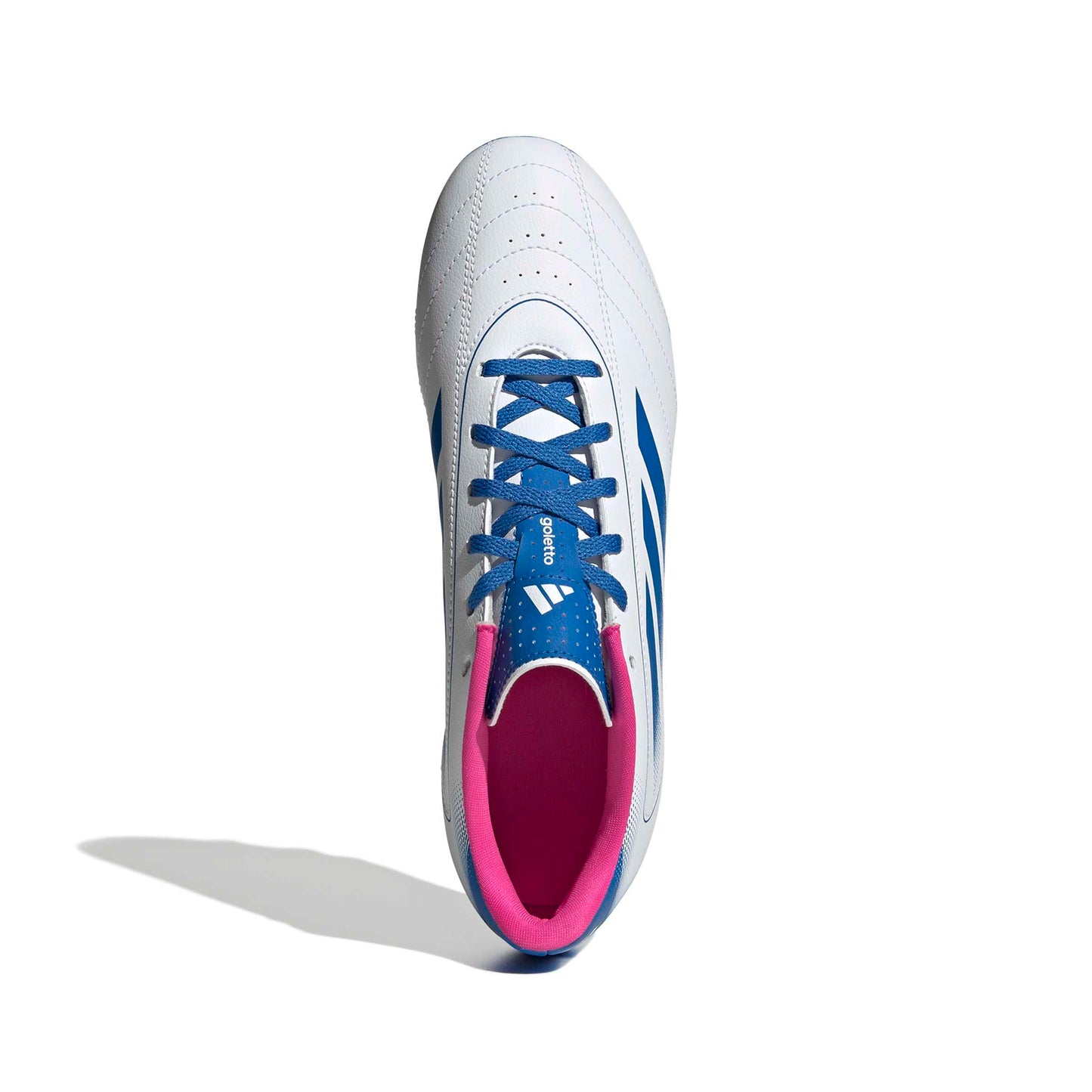 Adidas Unisex-Adult Goletto IX Firm Ground/Multi Ground Soccer, White/Bright Royal/Team Shock Pink