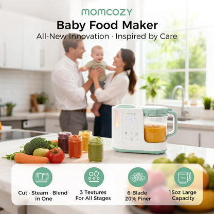 Momcozy AutoMeal Procesador de Alimentos para Bebé (15oz)