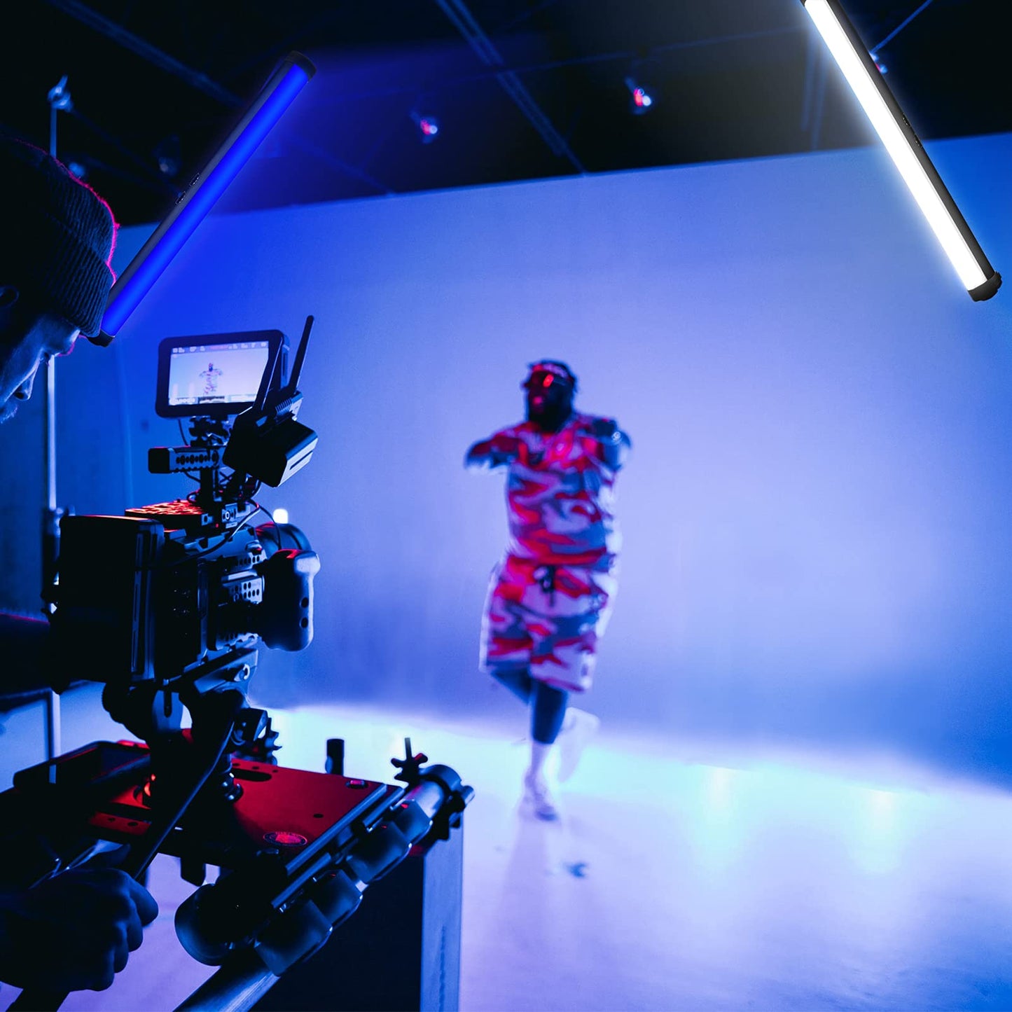 RGB Led Video Light Stick Wand, Obeamiu 2600-9600K Portable Studio Photography Lighting, 5000mAh Rechargeable Battery, 21 Lights Effects for YouTube, Painting, Vlog, Live Streaming, Self Broadcasting