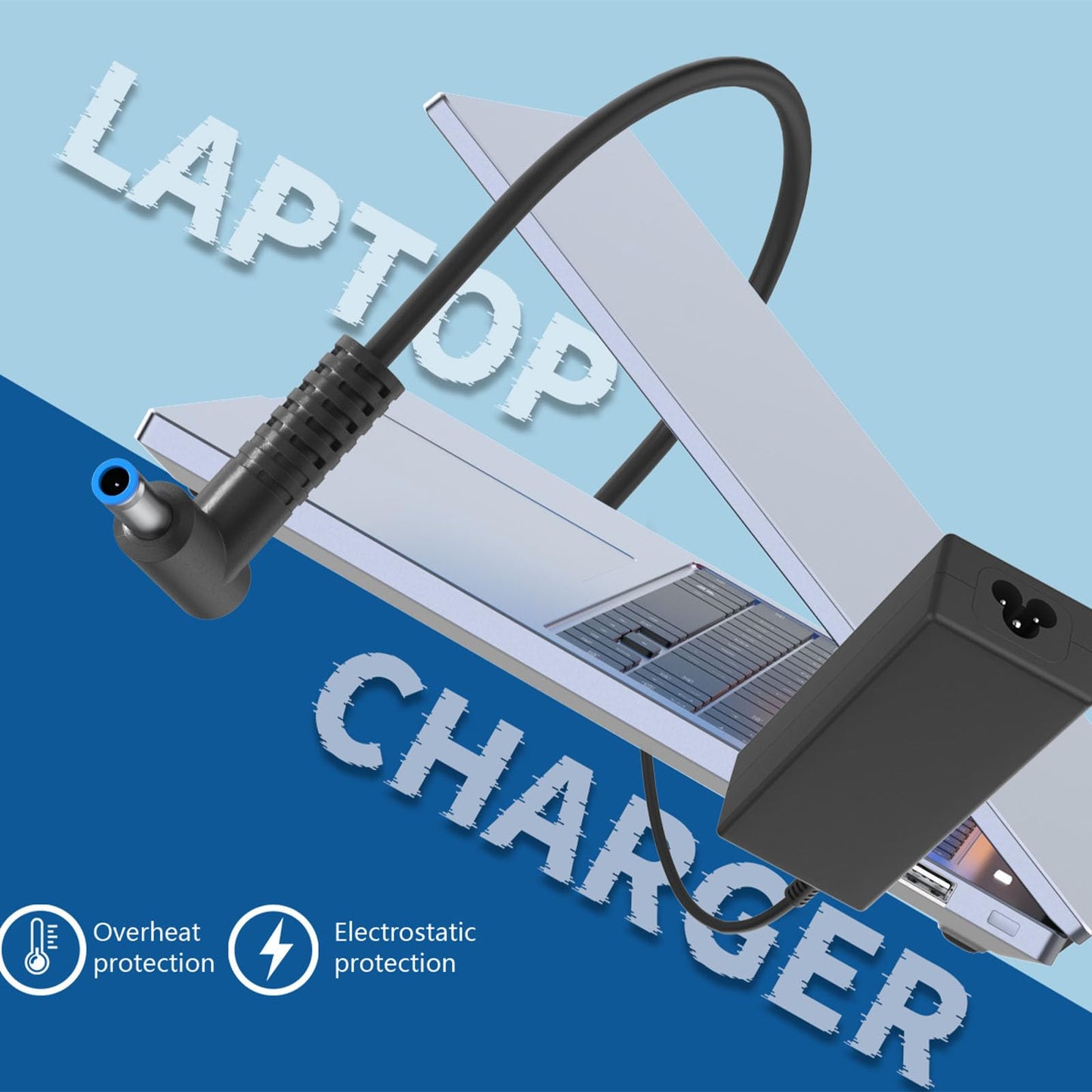 Cargador de Laptop para HP de Punta Azul (45W)