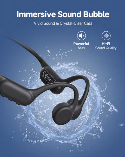 PSIER Audífonos de Conducción Ósea para Natación (32GB / Bluetooth 6.0)