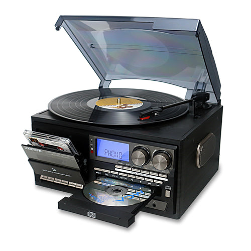 LoopTone Tocadiscos de Vinilo 10 en 1 (Negro-Gris)