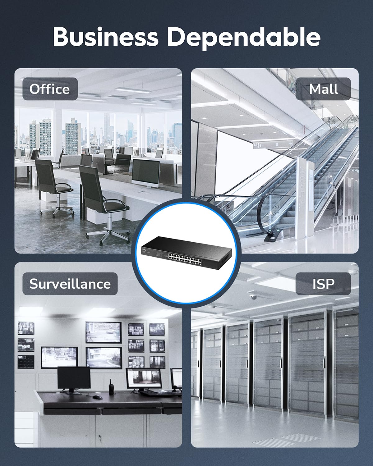 Cudy Switch Gigabit Smart Managed de 16 Puertos GS1016E