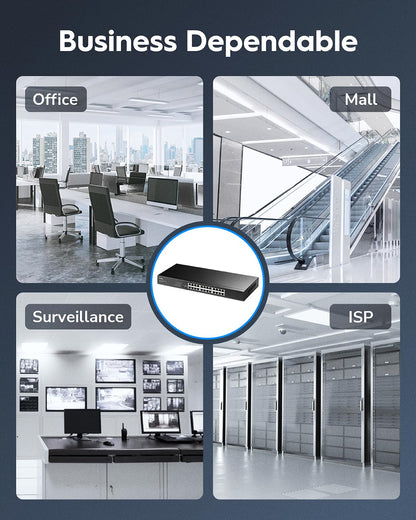 Cudy Switch Gigabit Smart Managed de 16 Puertos GS1016E