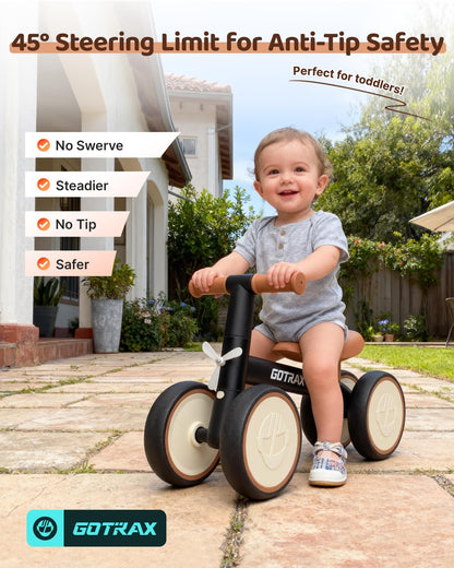 Gotrax Bicicleta de Equilibrio para Bebés de 1-2 Años (Black)