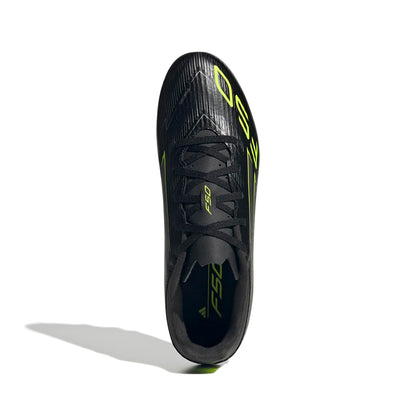 Adidas Unisex-Adult F50 Club Firm Ground/Multi Ground, Black/Iron Metallic/Lucid Lemon