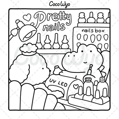 Libro de Colorear Cozy Friends (Animales Lindos para Adultos y Adolescentes)