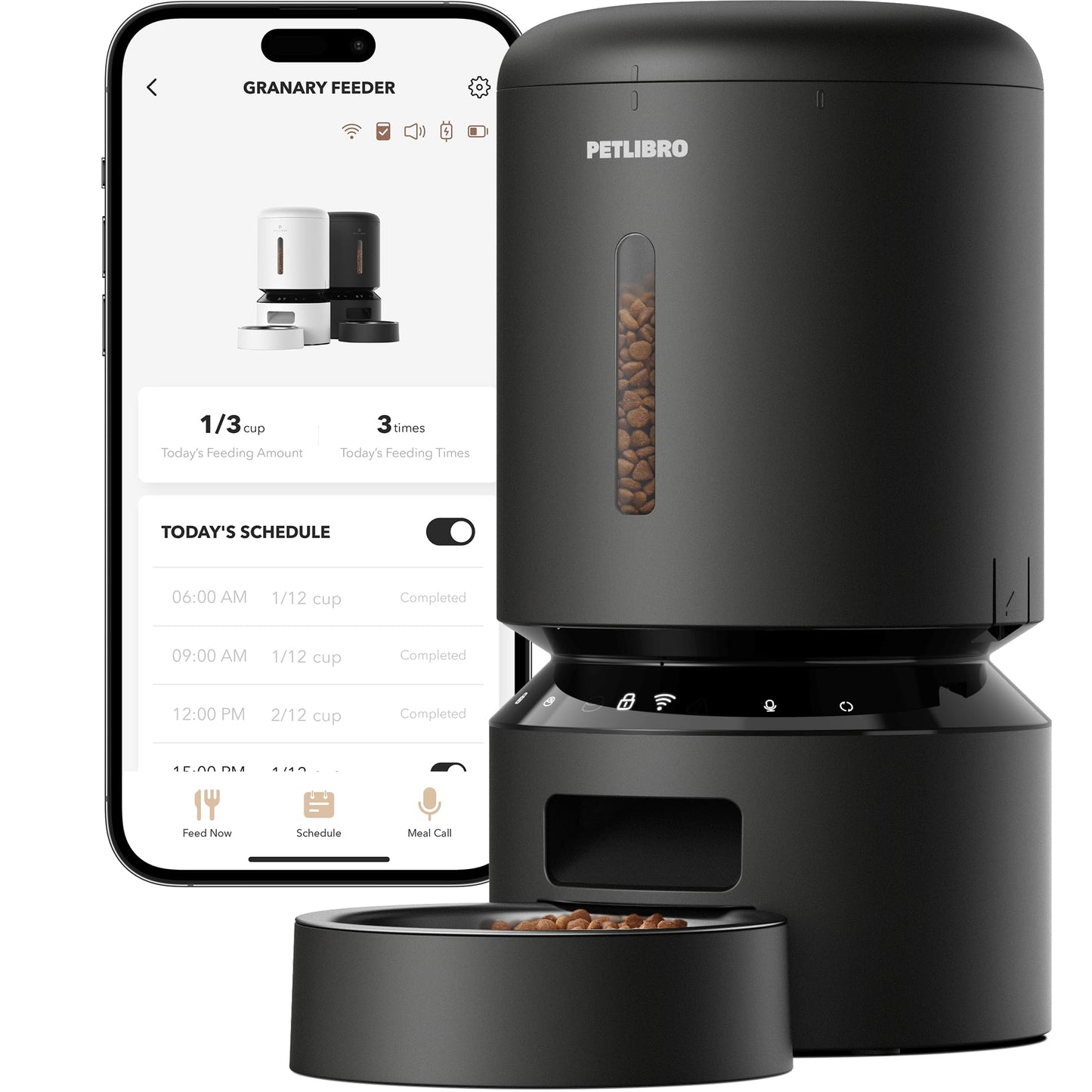 PETLIBRO Comedero Automático para Mascotas (5L / Negro Granary)