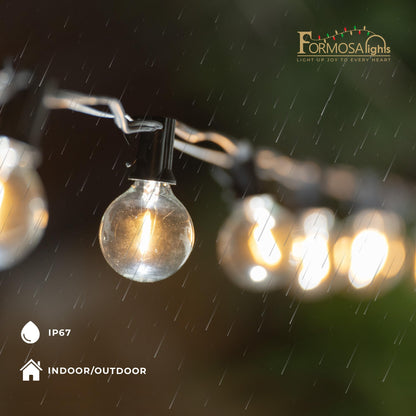 Formosa Guirnalda de Luces LED Navideñas 26ft (Interior/Exterior / 25 Bombillas G40)