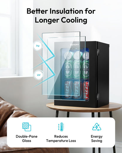 EUHOMY Mini Refrigerador para Bebidas (18L)