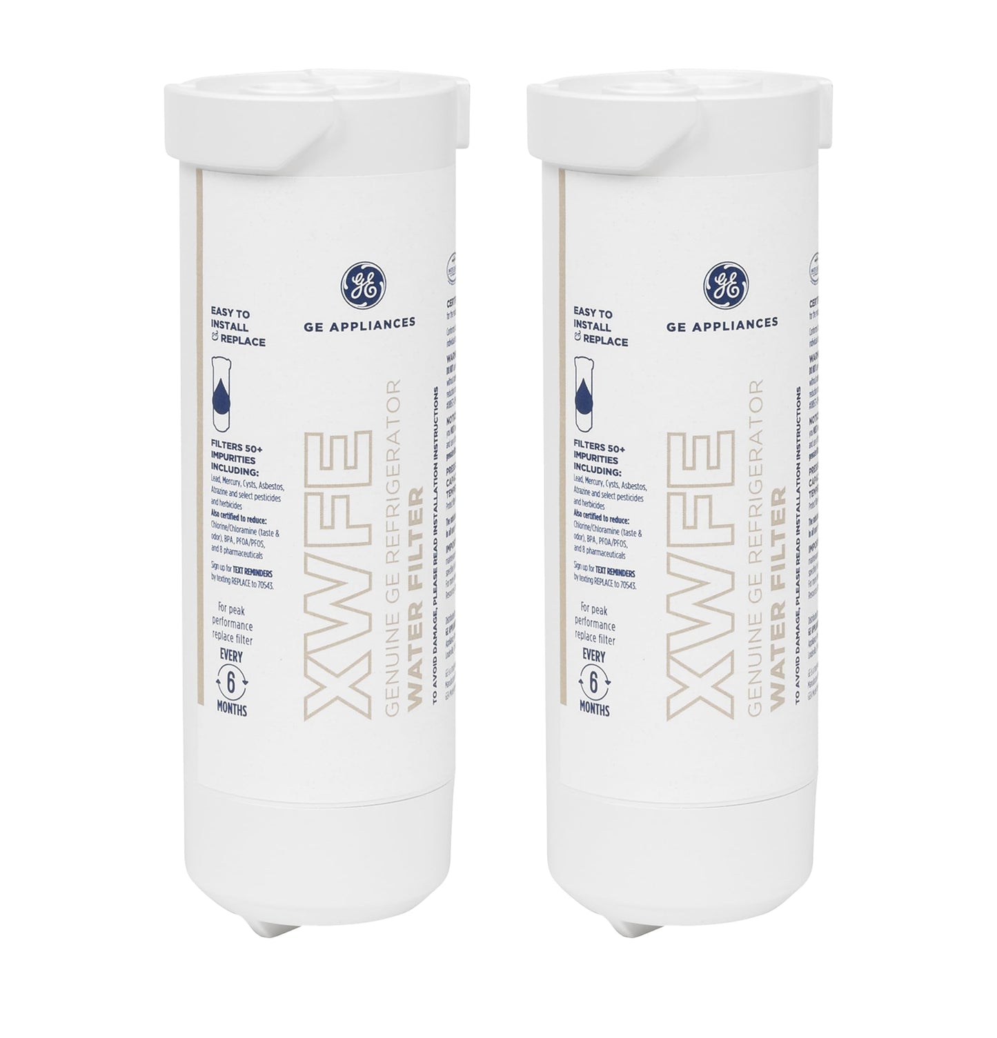 GE Filtro de Agua de Repuesto para Refrigerador XWFE™ (Paquete de 2)