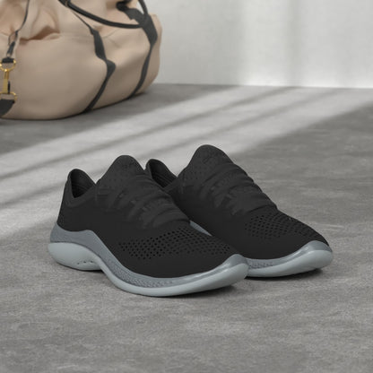 Crocs Zapatillas LiteRide 360 Pacer para Mujer (Talla 6 / Negro y Gris)