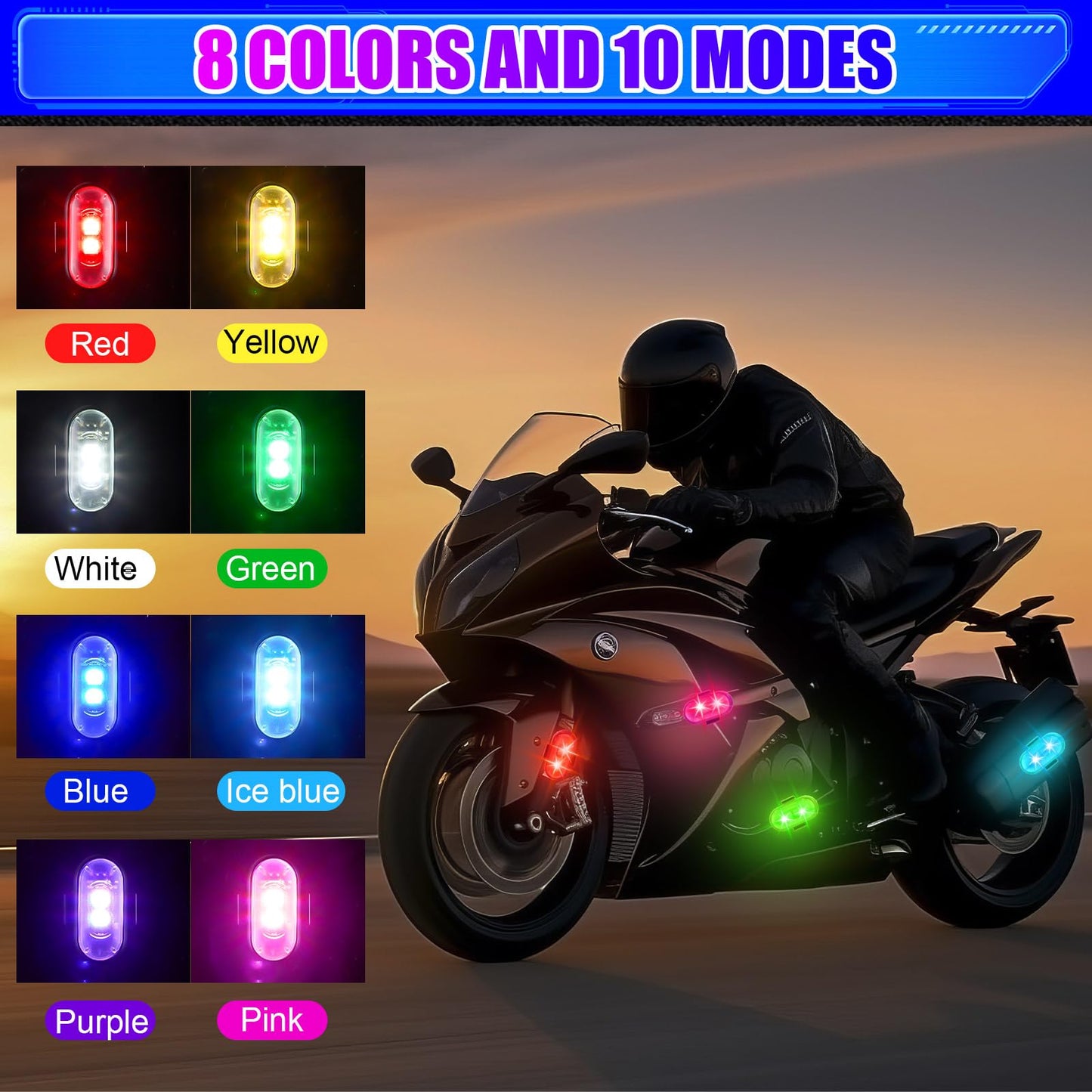 Xuhal Luces Estroboscópicas LED Magnéticas Inalámbricas (Paquete de 12)