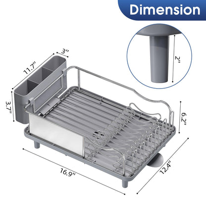Urackify Escurridor de Platos de Acero Inoxidable (Alta Capacidad)