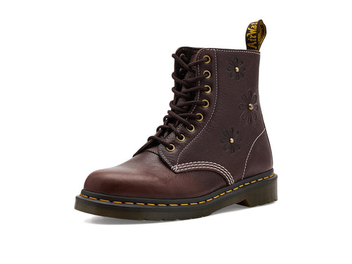 Dr. Martens Womens 1460 Pascal Flower Dark Brown