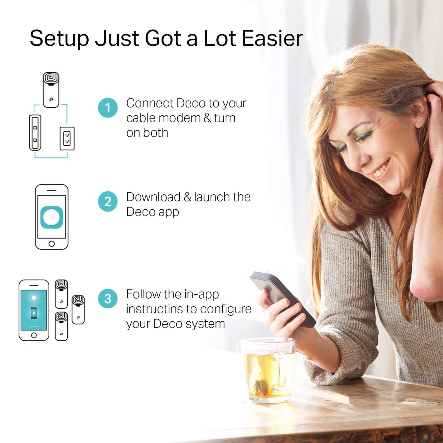 TP-Link Sistema WiFi Mesh AC1900 Deco S4 (Paquete de 3)