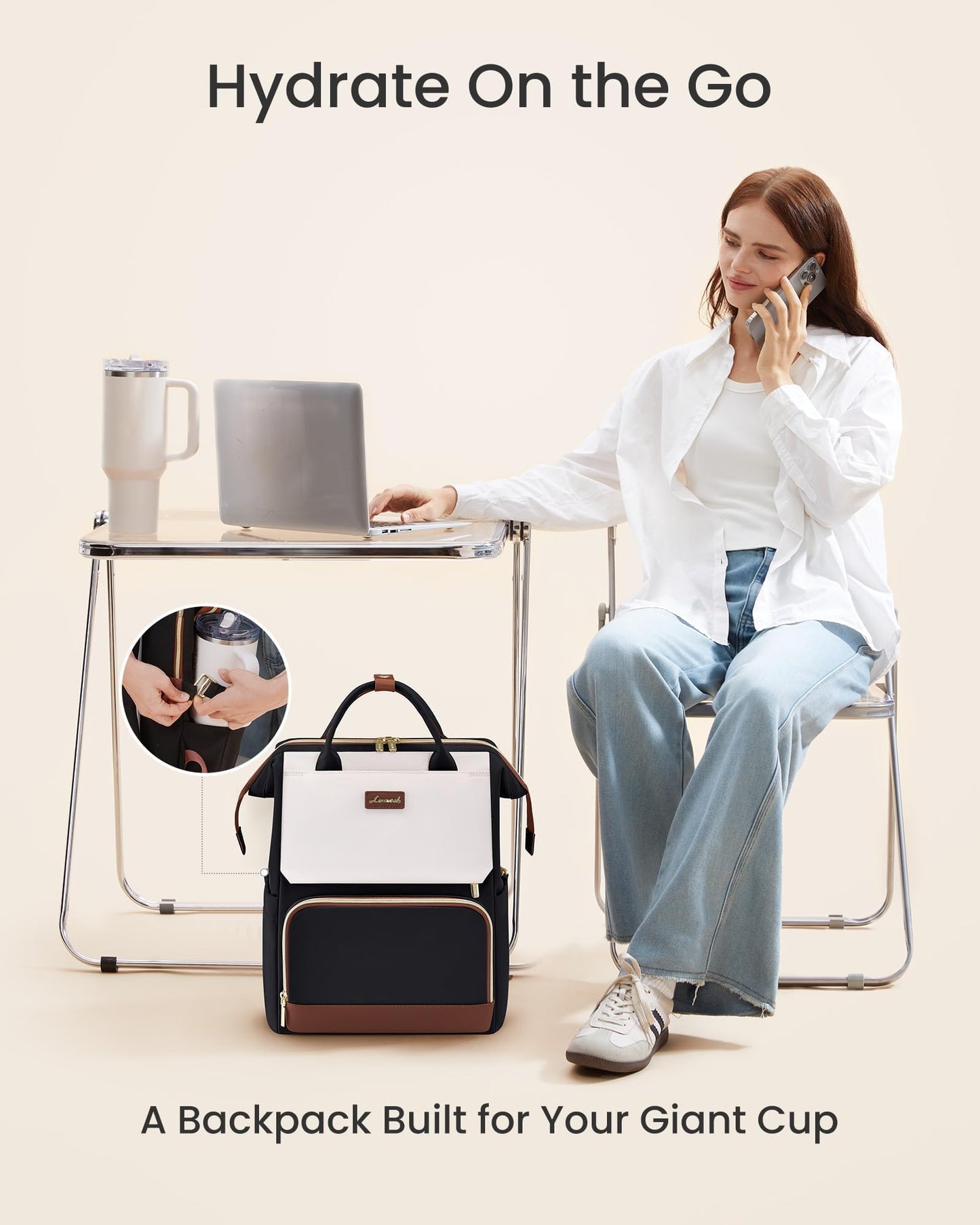 LOVEVOOK Mochila para Laptop de Mujer (15.6")
