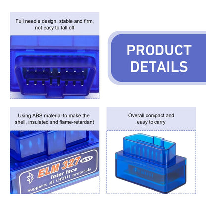 yorpyep Escáner OBD2 y Herramienta de Diagnóstico Bluetooth (Azul)