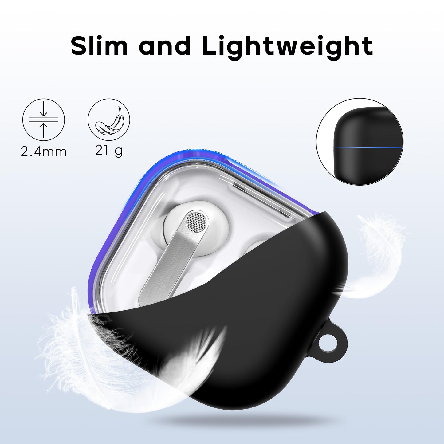 RFUNGUANGO Funda de Silicona para Samsung Galaxy Buds 4 y Buds 4 Pro
