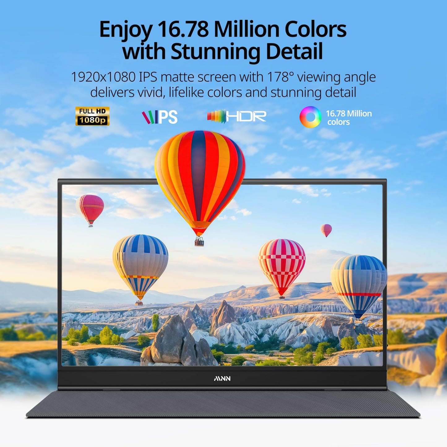 Monitor Portátil MNN de 15.6" (FHD 1080P)
