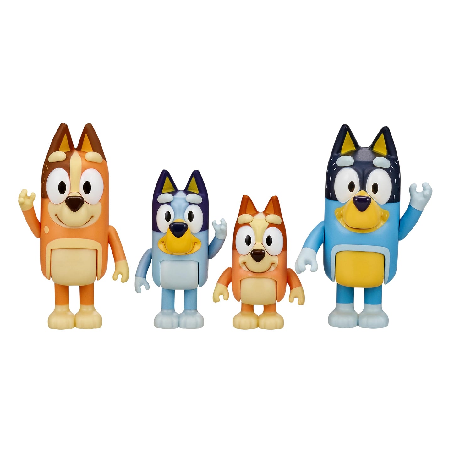 Bluey Paquete de 4 Figuras Familiares (Para Niños de 3+ Años)