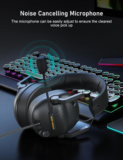 SENZER SG500 Audífonos Pro Gaming (Negro)
