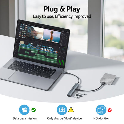 Acer Hub USB C Divisor de 10 Gbps (100W PD)