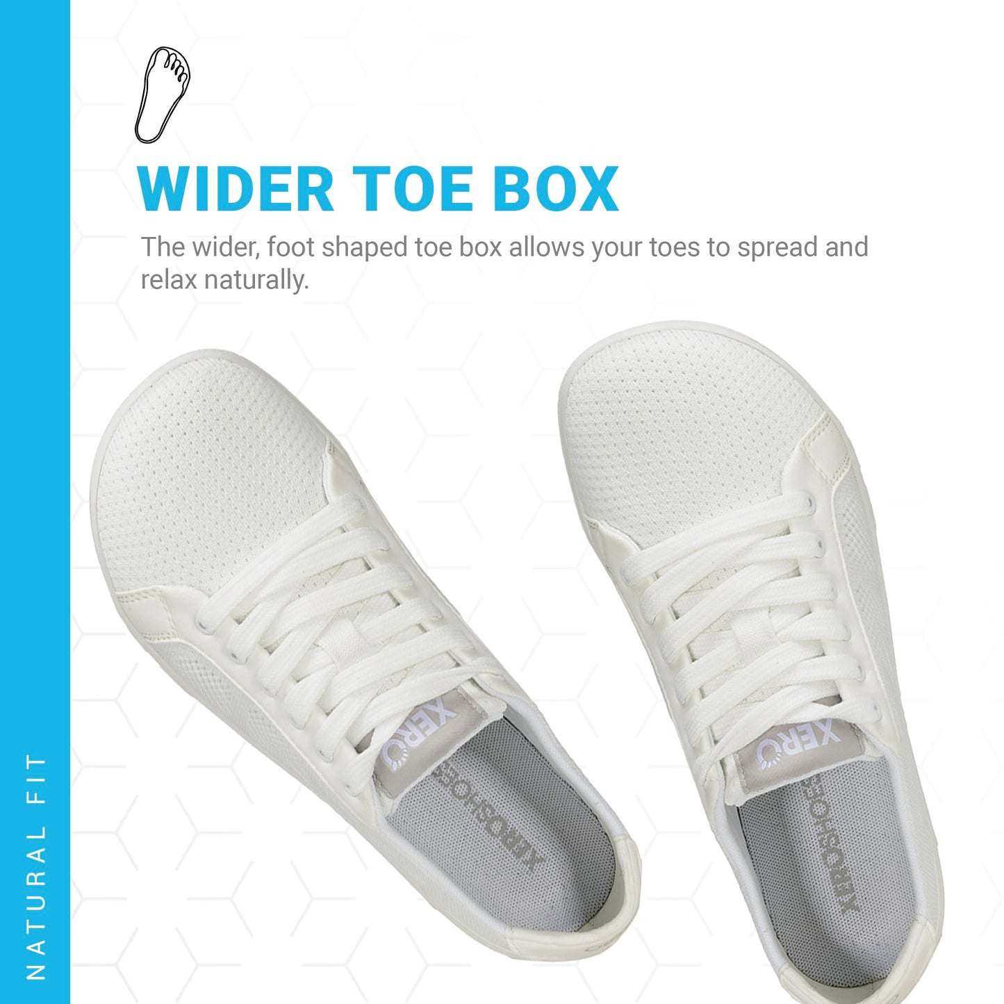 Xero Shoes Women's Dillon Lace-Up Barefoot Classic Sneaker, White