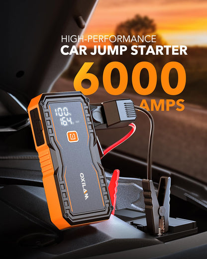 OXILAM Arrancador de Batería de Coche 6000A