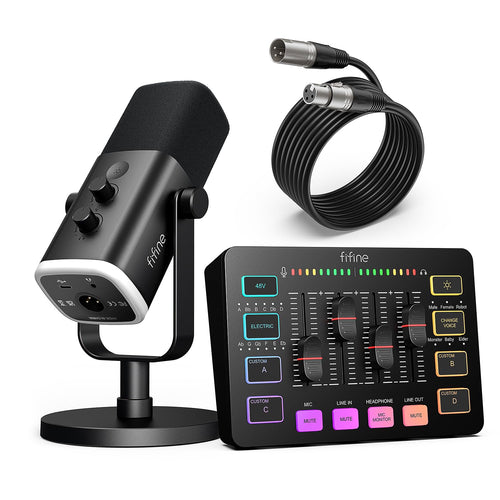 FIFINE Paquete de Equipamiento Gamer AmpliGame KS5