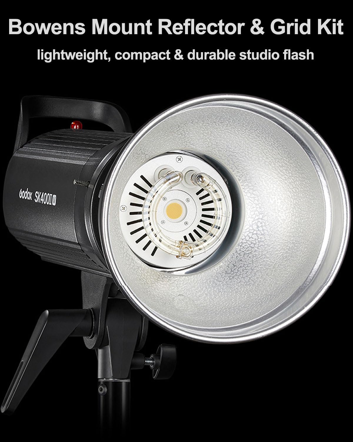 Godox SK300II-V SK300IIV 300Ws Photo Studio Strobe Flash Monolight Light with Reflector Kit, Bowens Mount, 10W LED Modeling Lamp for Studio, Shooting, Location, Portrait Photography 110~120V