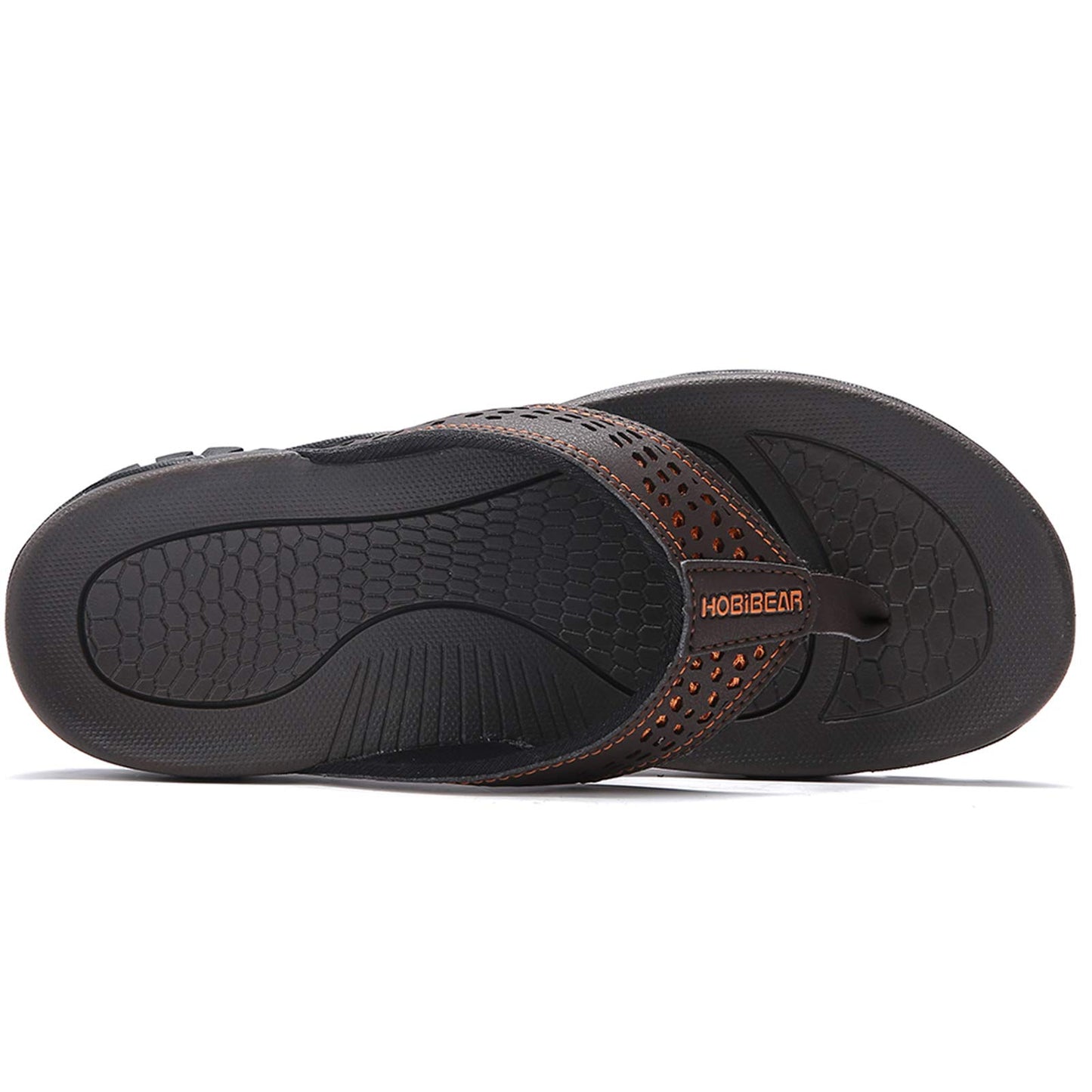 GUBARUN Mens Sport Flip Flops Comfort Casual Thong Sandals Outdoor(Brown 1
