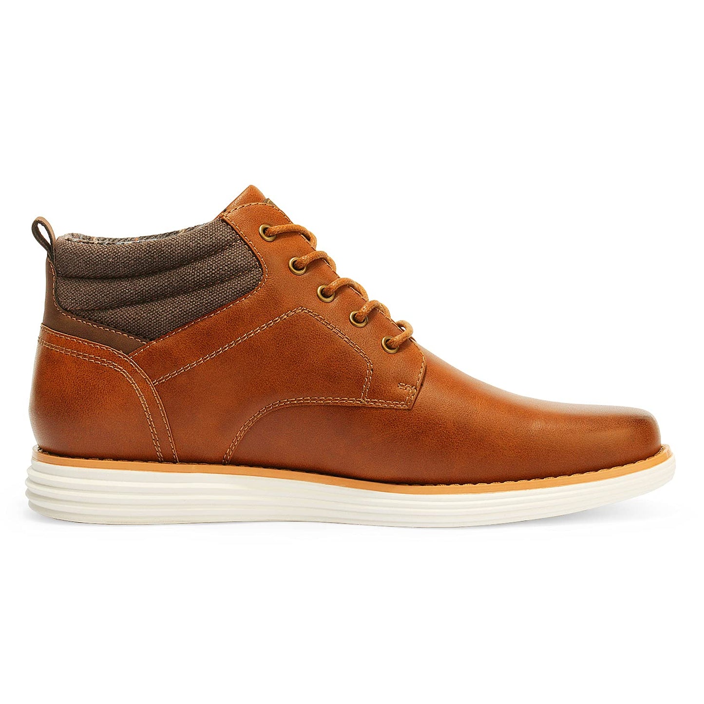 Bruno Marc Men's Mid Top Chukka Sneaker Lace Up Dress Boot, Tan, GRAND-HIGH